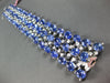 LARGE 79.21CT DIAMOND & CABOCHON TANZANITE 18KT WHITE GOLD OVAL TENNIS BRACELET