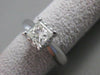 ESTATE 1.01CT PRINCESS DIAMOND PLATINUM SOLITAIRE ENGAGEMENT RING 5MM #18224