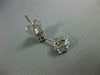 ESTATE 1.06CT DIAMOND 14KT WHITE GOLD 3D DOUBLE FLOWER HANGING EARRINGS #155