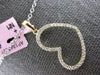 ESTATE .26CT DIAMOND 14KT YELLOW GOLD CLASSIC OPEN HEART LOVE FLOATING PENDANT