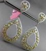 MASSIVE 16.43CT WHITE & FANCY YELLOW DIAMOND 18KT TWO TONE GOLD HANGING EARRINGS