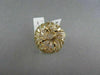 ANTIQUE WIDE  1.60CT DIAMOND 18KT YELLOW GOLD 3D OPEN FILIGREE FLOWER LEAF RING