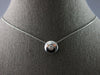 0.10CT DIAMOND 14K WHITE GOLD 3D CLASSIC SOLITAIRE ETOILE FLOATING PENDANT #27928