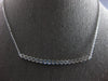 ESTATE .83CT DIAMOND 14KT WHITE GOLD 3D CLASSIC ROUND FILIGREE BAR LOVE NECKLACE