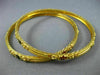 ANTIQUE AAA ENAMEL 22KT YELLOW GOLD 3D FILIGREE FLOWER BANGLE BRACELET #2058