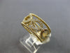 ESTATE WIDE .42CT DIAMOND 14K YELLOW GOLD MULTI OVAL LOVE KNOT FILIGREE FUN RING