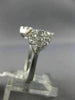 ESTATE LARGE 3.15CT DIAMOND 18KT WHITE GOLD 3D PAVE PEAR SHAPE CLUSTER FUN RING