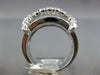 ESTATE WIDE 2.99CT DIAMOND 18KT WHITE GOLD ROUND & BAGUETTE INFINITY LOVE RING
