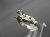 ESTATE .37CT DIAMOND 18KT 2TONE GOLD SEMI BEZEL SEMI MOUNT ENGAGEMENT RING #4674