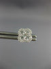 ESTATE .78CT DIAMOND 14KT WHITE GOLD CLASSIC 4 LEAF CLOVER FLOWER STUD EARRINGS
