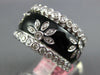 WIDE 1.44CT DIAMOND & BLACK ENAMEL 18K WHITE GOLD MULTI FLOWER ETERNITY FUN RING