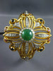 ANTIQUE 7.24CT DIAMOND & AAA EMERALD RUBY & ONYX 18K 2 TONE GOLD BANGLE BRACELET
