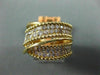 ESTATE WIDE .91CT PINK DIAMOND 18K ROSE GOLD MULTI ROW MILGRAIN ANNIVERSARY RING