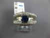 WIDE 2.1CT DIAMOND & AAA SAPPHIRE 14KT WHITE GOLD 3D EMERALD CUT ENGAGEMENT RING