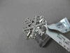 ANTIQUE .14CT DIAMOND 18KT WHITE GOLD 3D PAVE HANDCRAFTED SNOWFLAKE FUN RING