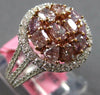 LARGE 2.21CT WHITE & PINK DIAMOND 18KT WHITE & ROSE GOLD 3D MULTI SHAPE FUN RING