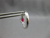 .80CT DIAMOND & AAA RUBY 14KT WHITE GOLD PEAR SHAPE & ROUND HUGGIE HOOP EARRINGS