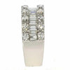 LARGE 2.53CT DIAMOND 18KT WHITE GOLD 3D ROUND & BAGUETTE 3 ROW ANNIVERSARY RING