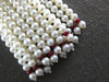 1.48CT DIAMOND & AAA RUBY & SOUTH SEA PEARL 18KT WHITE GOLD CHANDELIER NECKLACE
