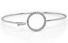.31CT DIAMOND 18K WHITE GOLD 3D CLASSIC CIRCLE OF LIFE LOVE KNOT BANGLE BRACELET