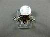 1CT ROUND & TRILLON WHITE & FANCY YELLOW DIAMOND 14KT WHITE GOLD ENGAGEMENT RING