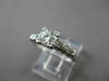ANTIQUE WIDE .62CT ROUND DIAMOND PLATINUM FISHTAIL ENGAGEMENT RING #23370