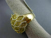ESTATE LARGE 4.49CT DIAMOND YELLOW SAPPHIRE 18KT YELLOW GOLD MULTI WAVE FUN RING