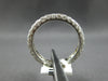 ESTATE 1CT DIAMOND 14KT WHITE GOLD 3 ROW ROUND ETERNITY WEDDING ANNIVERSARY RING