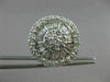 ESTATE LARGE 3.15CT ROUND & BAGUETTE DIAMOND 18KT WHITE GOLD 3D FLOWER EARRINGS