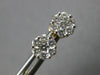 .50CT DIAMOND 14KT YELLOW GOLD 3D CLASSIC CLUSTER FLOWER INVISIBLE STUD EARRINGS