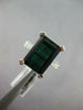 LARGE 7.75CT DIAMOND & AAA GREEN TOURMALINE 18KT WHITE GOLD 3D ENGAGEMENT RING