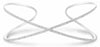 ESTATE .42CT DIAMOND 14KT WHITE GOLD 3D CRISS CROSS PAVE CUFF BANGLE BRACELET