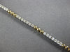 ESTATE 1.37CT DIAMOND 14KT 2 TONE GOLD 3D MULTI BEAD BY THE YARD TENNIS BRACELET