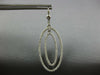 ESTATE LARGE 1.58CT DIAMOND 18KT WHITE GOLD 3D MULTI LINK OVAL HANGING EARRINGS