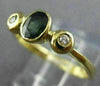 ESTATE .45CT DIAMOND & AAA SAPPHIRE 14KT YELLOW GOLD 3D ENGAGEMENT RING #26230