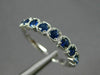 ESTATE .60CT AAA SAPPHIRE 14KT WHITE GOLD 3D 9 STONE WEDDING ANNIVERSARY RING