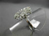 ANTIQUE LARGE 1.05CT DIAMOND 18KT WHITE GOLD 3D SUNFLOWER FUN COCKTAIL RING