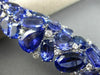 ESTATE MASSIVE 127.56CT DIAMOND & TANZANITE 18KT WHITE GOLD MULTI SHAPE BRACELET