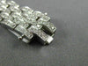 ESTATE WIDE 5.50CT DIAMOND 14KT WHITE GOLD 3D CLASSIC LINK TENNIS BRACELET #1483
