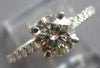 ESTATE 1.24CT DIAMOND 18KT WHITE GOLD 3D ROUND CLASSIC SOLITAIRE ENGAGEMENT RING