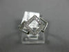 ESTATE .10CT DIAMOND 14KT WHITE GOLD 3D SQUARE PAST PRESENT FUTURE LOVE RING