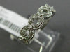 ESTATE .30CT DIAMOND 14K WHITE GOLD 3D FLOWER MILGRAIN FILIGREE ANNIVERSARY RING