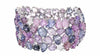 EXTRA LARGE 79.15CT DIAMOND & AAA MULTI COLOR SAPPHIRE 18KT WHITE GOLD BRACELET