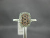 ESTATE .54CT WHITE & PINK DIAMOND 14KT WHITE & ROSE GOLD 3D CLUSTER FUN RING