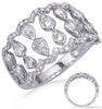 WIDE .88CT DIAMOND 14KT WHITE GOLD 3D PEAR SHAPE & ROUND BEZEL 2 STONE LOVE RING