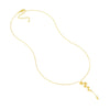 ESTATE 14KT YELLOW GOLD 3D CLASSIC MULTI STAR AND MOON LARIAT LOVE NECKLACE