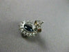 ESTATE 3.19CT DIAMOND & AAA SAPPHIRE 14KT WHITE GOLD DIANA CLUSTER EARRING #1124