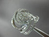 ESTATE EXTRA LARGE 1.90CT DIAMOND 14KT WHITE GOLD 3D OVAL FLOWER LOVE KNOT RING