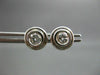 ESTATE .50CT DIAMOND 14KT WHITE GOLD BEZEL STUD EARRINGS 8mm BEAUTIFUL!! #96405