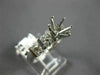 ESTATE .35CT DIAMOND 14K WHITE GOLD 3D FLOWER SEMI MOUNT ENGAGEMENT RING #14193